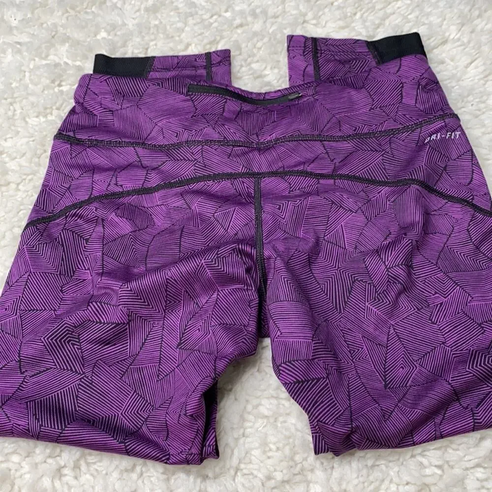 Purple Patterned Nike DriFit Leggings CC5